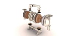 SD10R-CSS-SMM-B00 Pompe sanitaire Aro 1'' Inox/Teflon