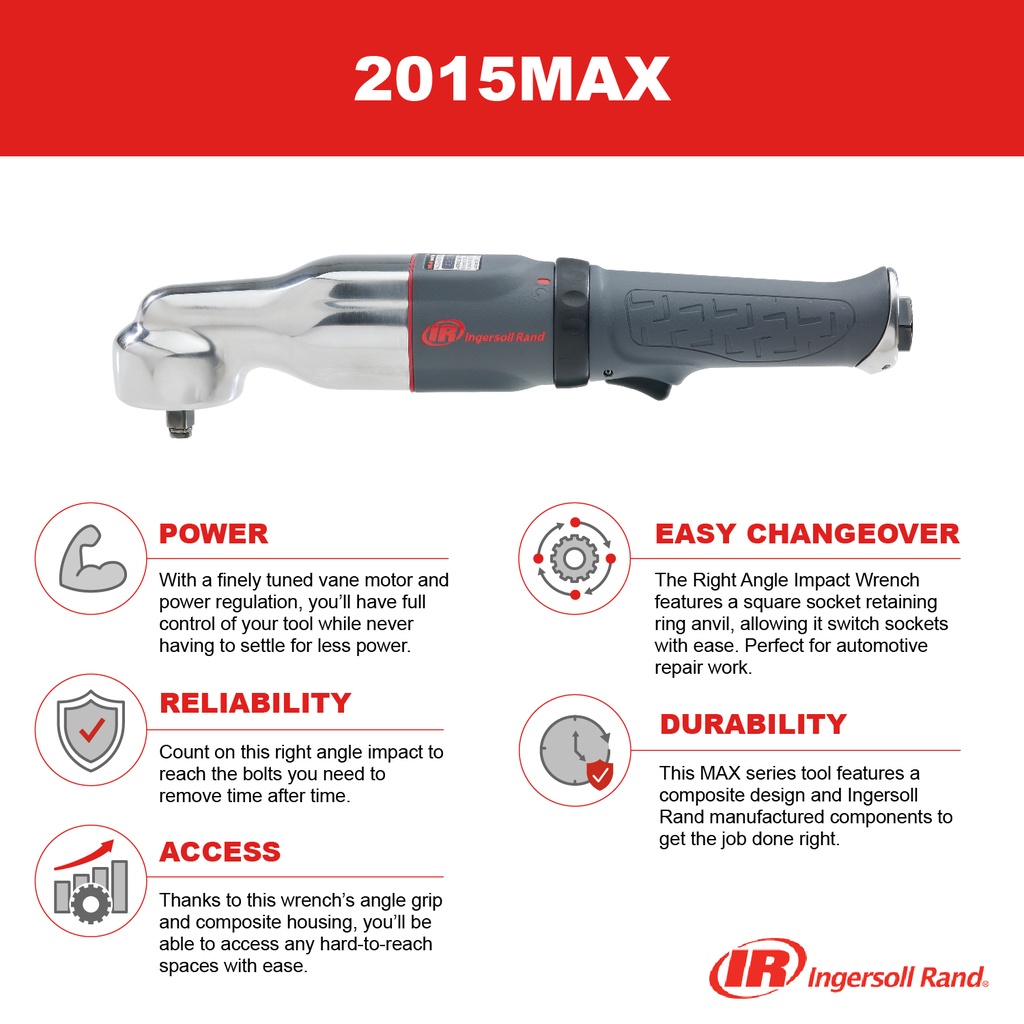 2015MAX Clé à chocs renvoi d'angle carré 3/8'' Ingersoll Rand