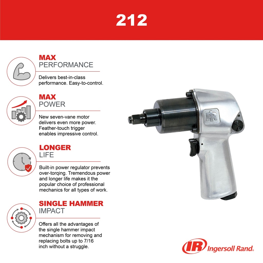 212 Clé à chocs 3/8'' Ingersoll Rand