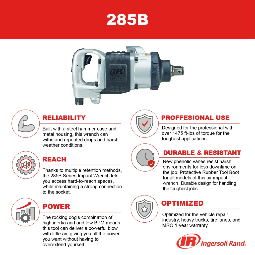 285B Clé à chocs 1'' Ingersoll Rand