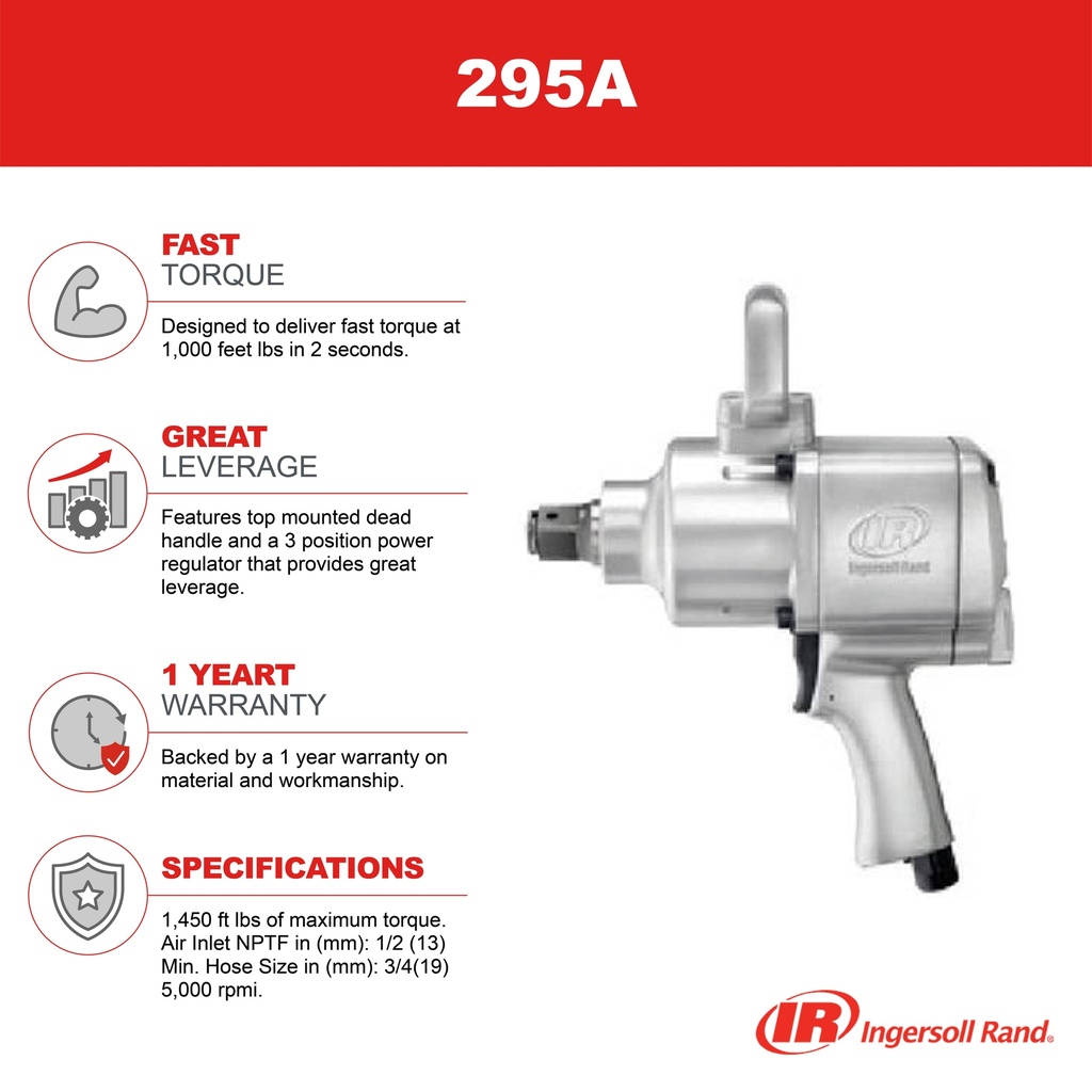 295A Clé à chocs 1'' Ingersoll Rand