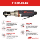 1105MAX-D2 Mini Clé à rochets carré 1/4'' Ingersoll Rand