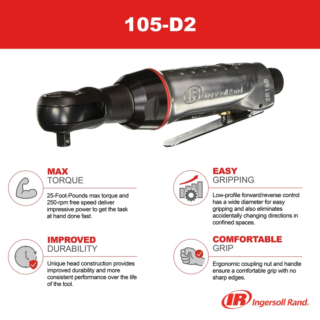 105-D2 Mini Clé à rochets carré 1/4'' Ingersoll Rand