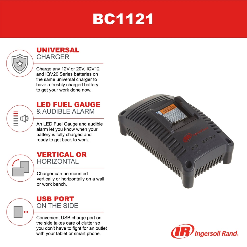 BC1121-EU Chargeur Batteries 12/20V Ingersoll Rand