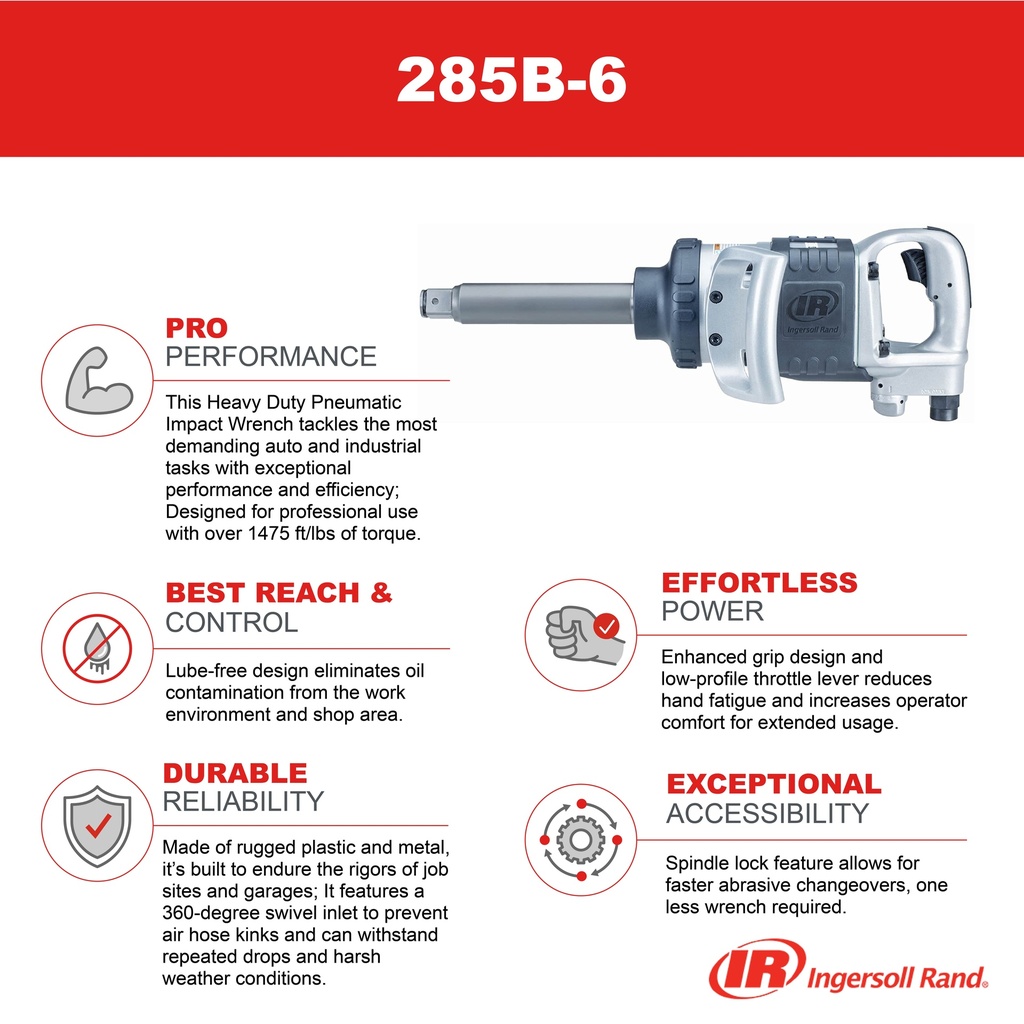 285B-6 Clé à chocs 1'' Ingersoll Rand