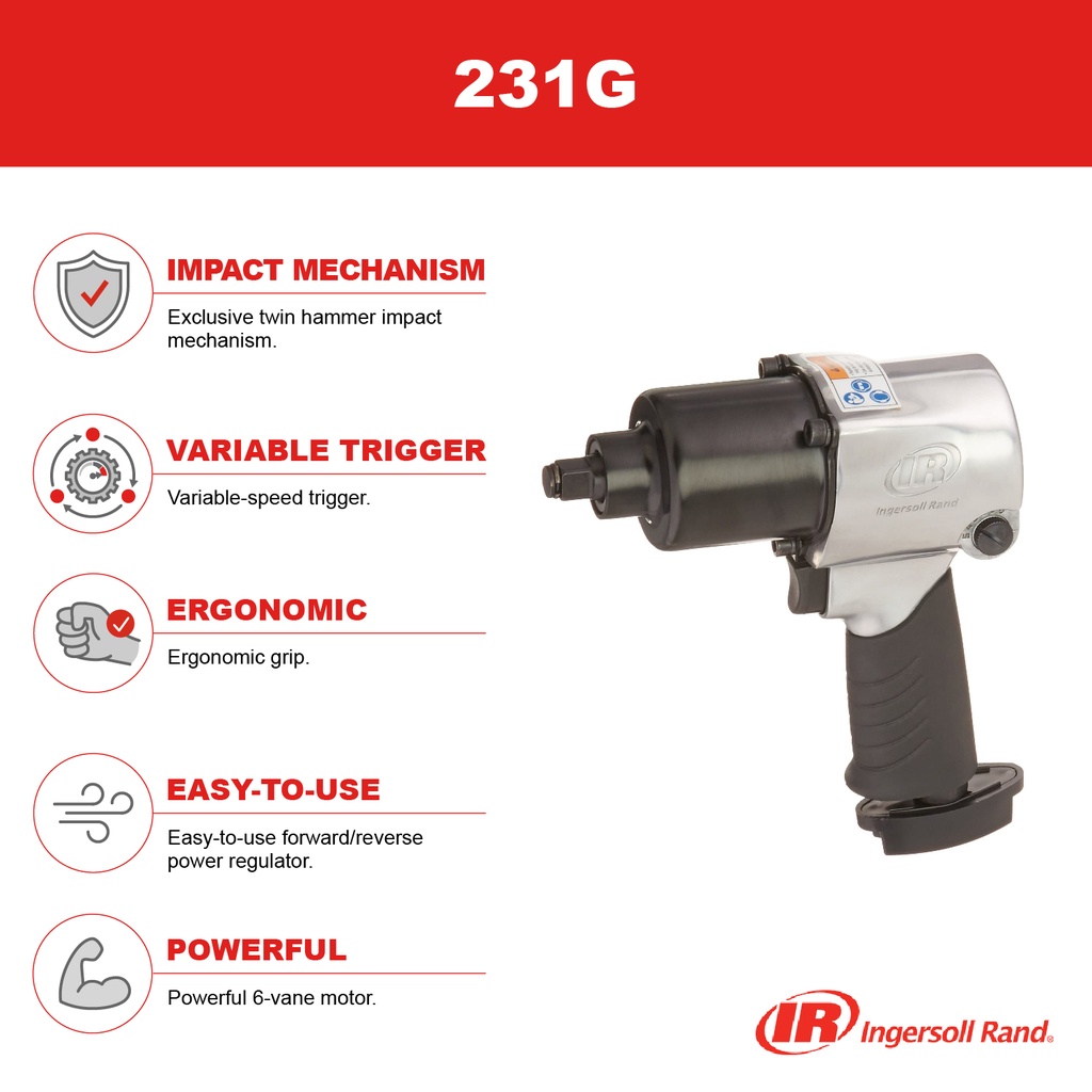 231GXP Clé à chocs 1/2'' Ingersoll Rand