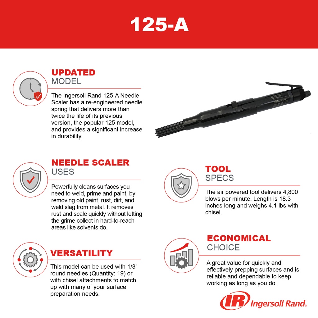 125-EU Détartreur à aiguilles Ingersoll Rand