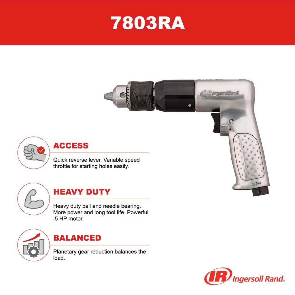 7803AKC Perceuse mandrin auto 13 mm Ingersoll Rand
