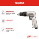 7802RA Perceuse réversible mandrin 10 mm Ingersoll Rand