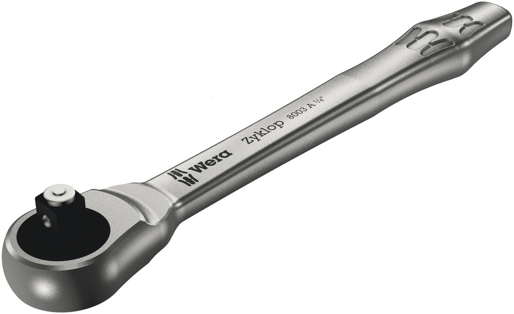 8003 A Cliquet Zyklop Metal avec carré mâle traversant, à carré 1/4"
