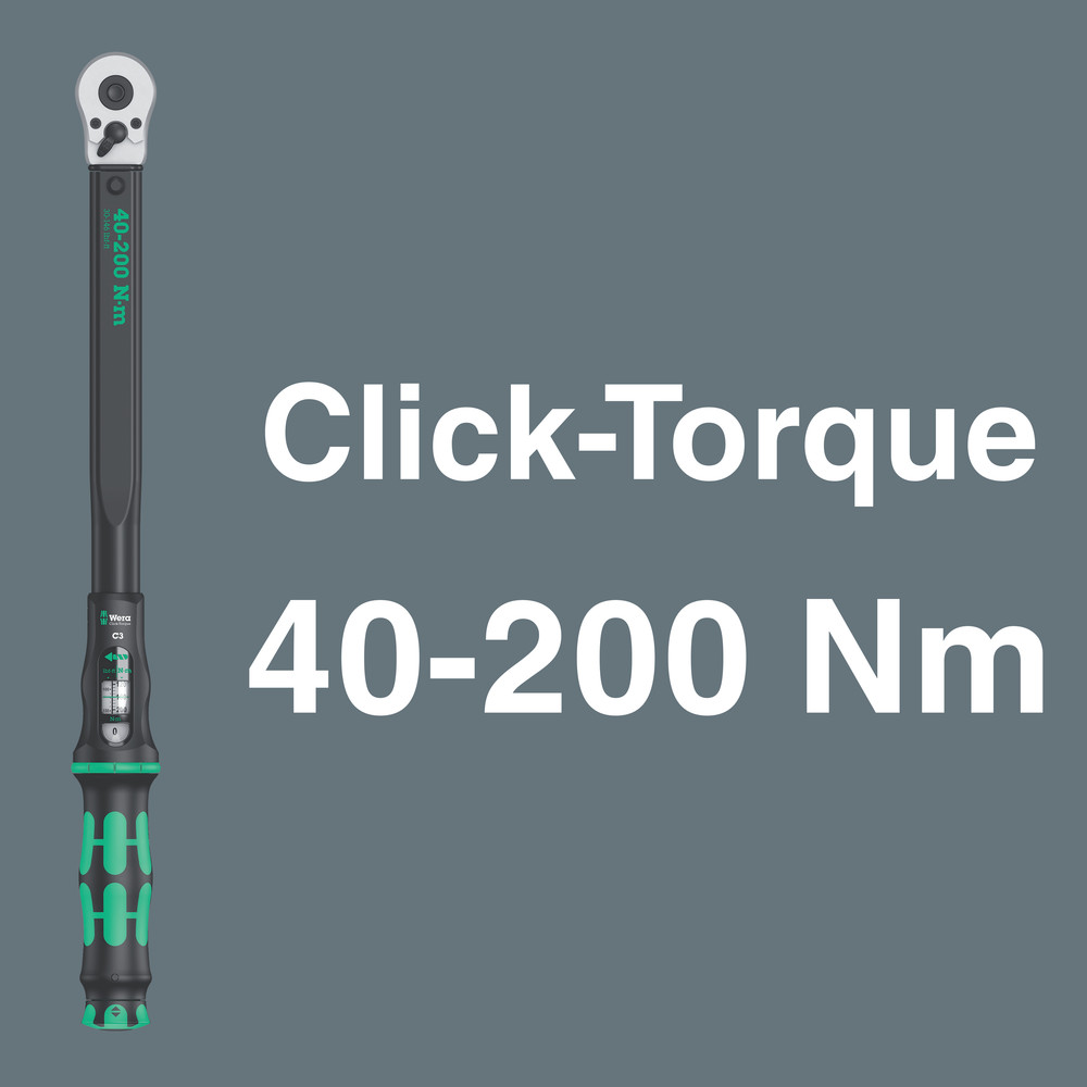 Clé dynamométrique à cliquet Click-Torque C 3, 40-200 Nm
