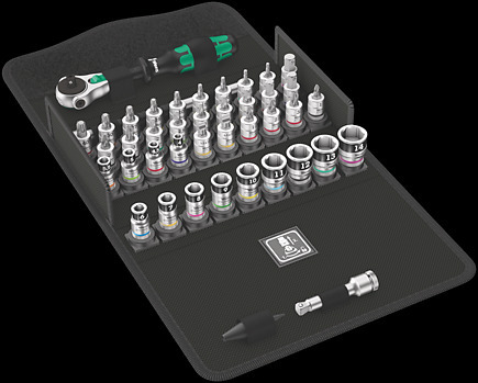 8100 SA All-in Jeu cliquet Zyklop Speed, à carré 1/4", avec fonction de retenue, métrique, 42 pièces