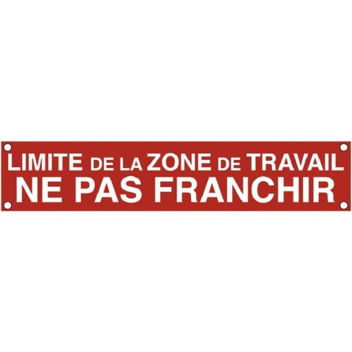 [EG0015] Banderolle Signalisation Limite de Zone de travail