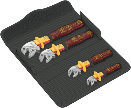 [WER05020170001] 6004 Joker VDE 4 Set 1 Jeu de clés à fourche auto-ajustables isolées VDE, 4 pièces