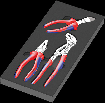 [WER05150180001] Insert en mousse 9780 jeu de pinces KNIPEX 1, 3 pièces 